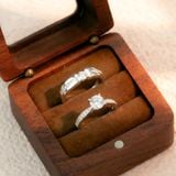  Nhẫn đôi bạc Việt Nam Eridanus Couple Rings đính đá thanh lịch | Cáo Bạc 