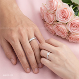  Nhẫn đôi bạc Việt Nam Eridanus Couple Rings đính đá thanh lịch | Cáo Bạc 