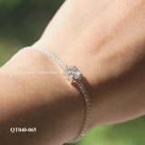  Lắc tay bạc ta full đá mặt đá viền vuông 