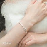  Lắc tay bạc Việt Nam tim trơn ổ đá sole thanh mảnh sang tay | Cáo Bạc 