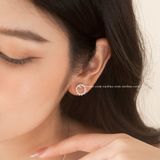  Khuyên bạc ta nguyệt quế tròn lá 