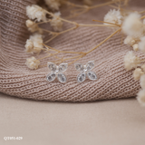  Khuyên bạc ta bốn cánh nhọn đá 