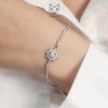 Lắc tay bạc Việt Nam Snowflake đính Kim Cương Moissanite 5 li | Cáo Bạc