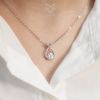 Dây chuyền bạc Việt Nam Moissanite 6,5 li Ariel xi vàng trắng | Cáo Bạc