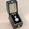 Dây chuyền bạc Việt Nam xi vàng trắng đính Kim Cương Moissanite 8 li Snowy Wish bông tuyết | Cáo Bạc