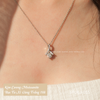 Dây chuyền bạc Việt Nam Moissanite 6 li Infinity xi vàng trắng | Cáo Bạc