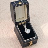  Dây chuyền bạc Việt Namxi vàng trắng đính kim cương Moissanite 6 li Infinity sang trọng | Cáo Bạc 