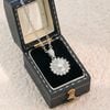 Dây chuyền bạc Việt Nam xi vàng trắng đính Kim Cương Moissanite 6,5 li Winter bông tuyết | Cáo Bạc