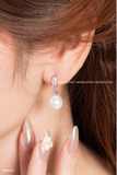  Khuyên tai bạc Việt Nam ngọc trai Crystal Drop dáng pha lê thanh thoát | Cáo Bạc 