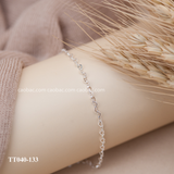  Lắc tay bạc ta xích trơn hình tim 