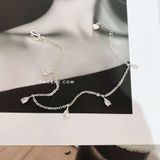  Lắc tay bạc ta sợi xích giọt nước 
