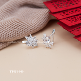  Khuyên bạc ta tròn bấm viền đá ổ đá to 