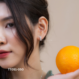  Khuyên bạc ta hàng đá ziczac chốt tròn 