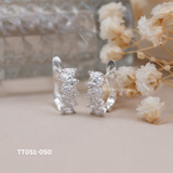  Khuyên bạc ta hàng đá ziczac chốt tròn 