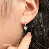  Khuyên bạc ta bấm tim đá treo 