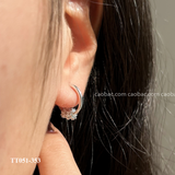  Khuyên bạc ta bấm tròn trơn bánh xe đá 