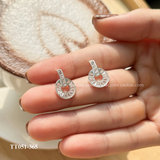  Khuyên bạc ta tròn rỗng thanh dọc 
