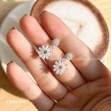  Khuyên bạc ta ổ đá hoa tuyết treo 