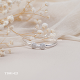  Lắc tay bạc Việt Nam trẻ em hình nơ dễ thương thanh mảnh khắc tên | Cáo Bạc 