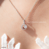  Dây chuyền bạc ta xi vàng trắng đính Kim Cương Moissanite hình nơ đính đá 