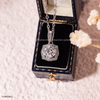 Dây chuyền bạc ta xi vàng trắng đính Kim Cương Moissanite hoa tuyết đá nhỏ
