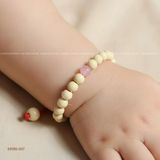  Vòng dâu tằm trẻ em mix đá mã não nhiều màu may mắn | Cáo Bạc 