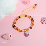  Vòng hổ phách trẻ em mix dâu tây đá treo đáng yêu | Cáo Bạc 