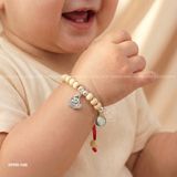  Vòng tay trẻ em dâu tằm mix charm con giáp 9 bi theo yêu cầu | Cáo Bạc 