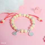  Vòng tay trẻ em dâu tằm mix charm con giáp 9 bi theo yêu cầu | Cáo Bạc 