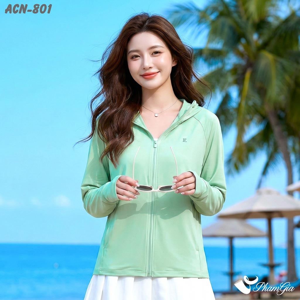 Áo Chống Nắng Hạ Nhiệt Uni-Cool Max Cao Cấp Màu Xanh Mint (ACN801)