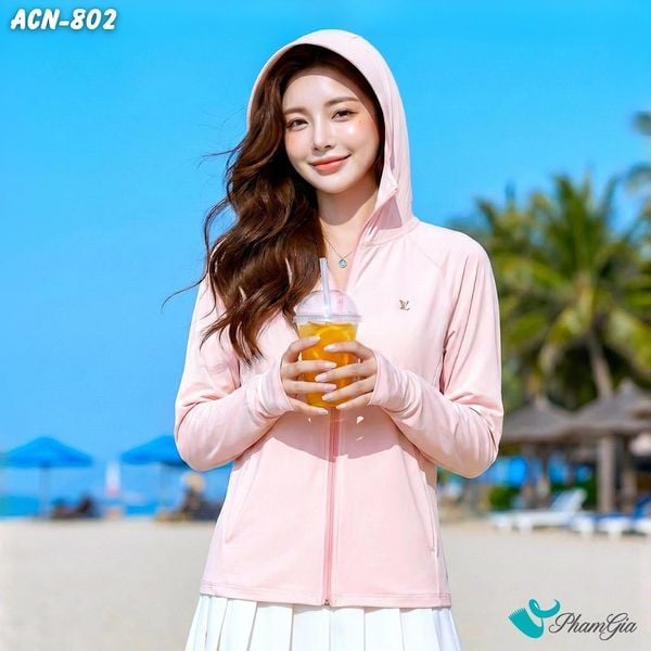 Áo Chống Nắng Hạ Nhiệt Uni-Cool Max Cao Cấp Màu Hồng Pastel (ACN802)