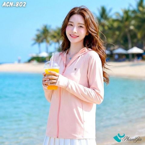 Áo Chống Nắng Hạ Nhiệt Uni-Cool Max Cao Cấp Màu Hồng Pastel (ACN802)