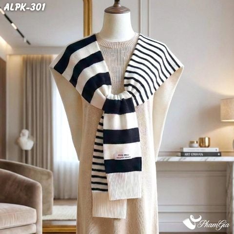 Vạt Áo Thời Trang Phong Cách Hàn Quốc Cao Cấp Màu Trắng (ALPK301)