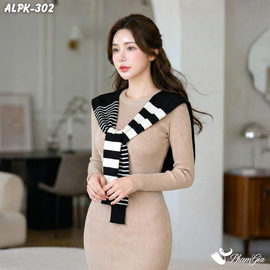 Vạt Áo Thời Trang Phong Cách Hàn Quốc Cao Cấp Màu Đen (ALPK302)