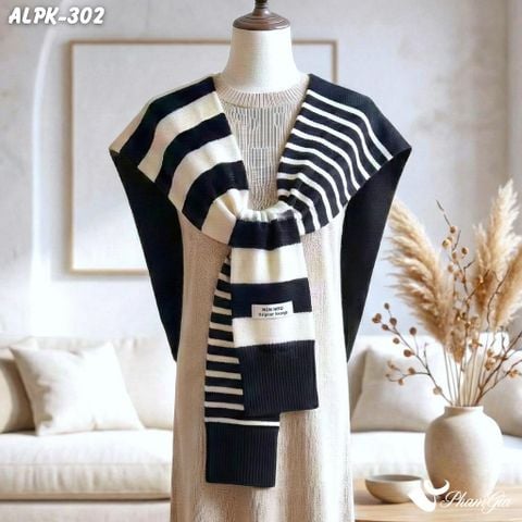 Vạt Áo Thời Trang Phong Cách Hàn Quốc Cao Cấp Màu Đen (ALPK302)