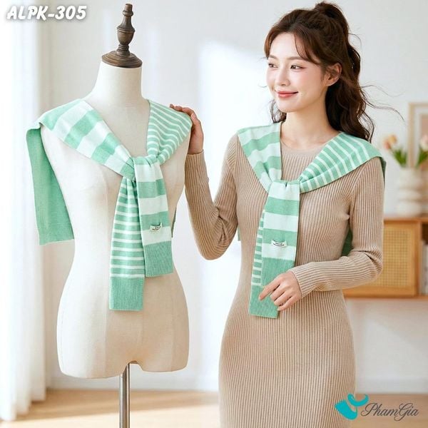 Vạt Áo Thời Trang Phong Cách Hàn Quốc Cao Cấp Màu Xanh Mint (ALPK305)