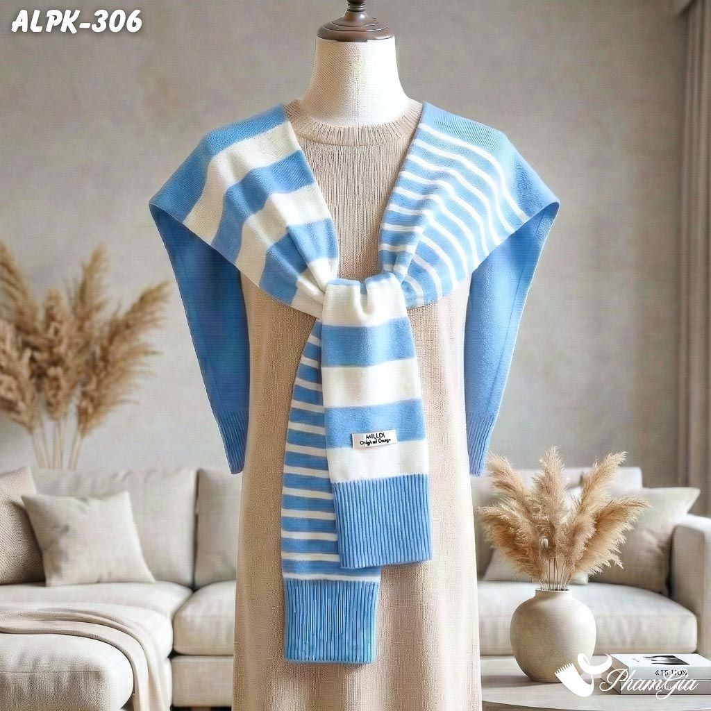 Vạt Áo Thời Trang Phong Cách Hàn Quốc Cao Cấp Màu Xanh Baby (ALPK306)