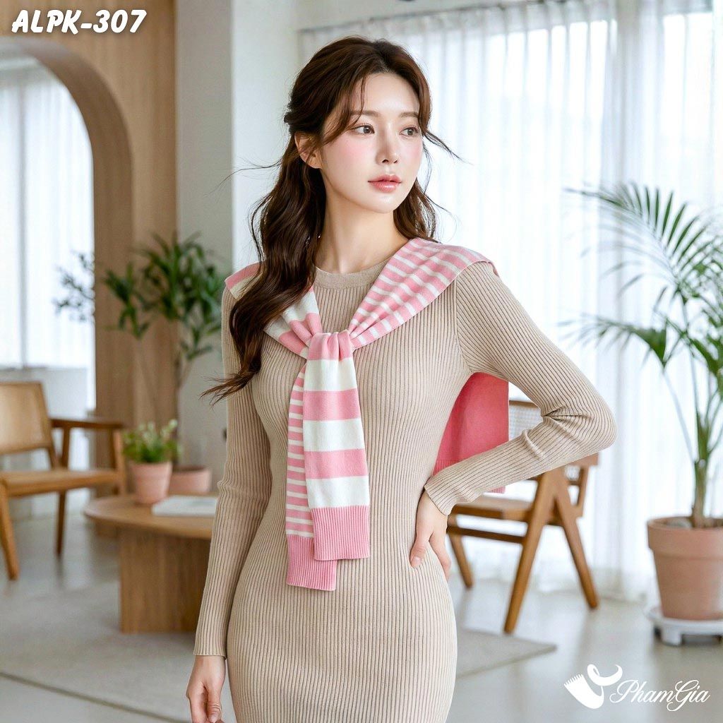 Vạt Áo Thời Trang Phong Cách Hàn Quốc Cao Cấp Màu Hồng Baby (ALPK307)