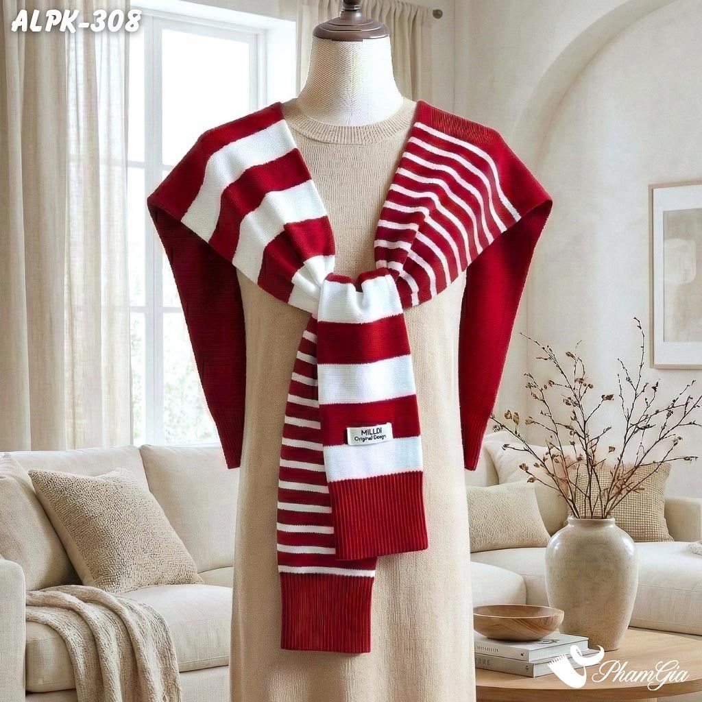 Vạt Áo Thời Trang Phong Cách Hàn Quốc Cao Cấp Màu Đỏ (ALPK308)