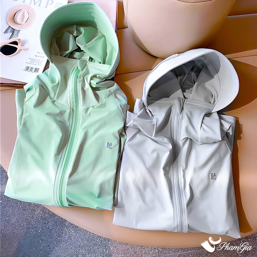 Cận Cảnh Áo Chống Nắng Hạ Nhiệt Uni-Cool Max Cao Cấp Màu Xanh Mint