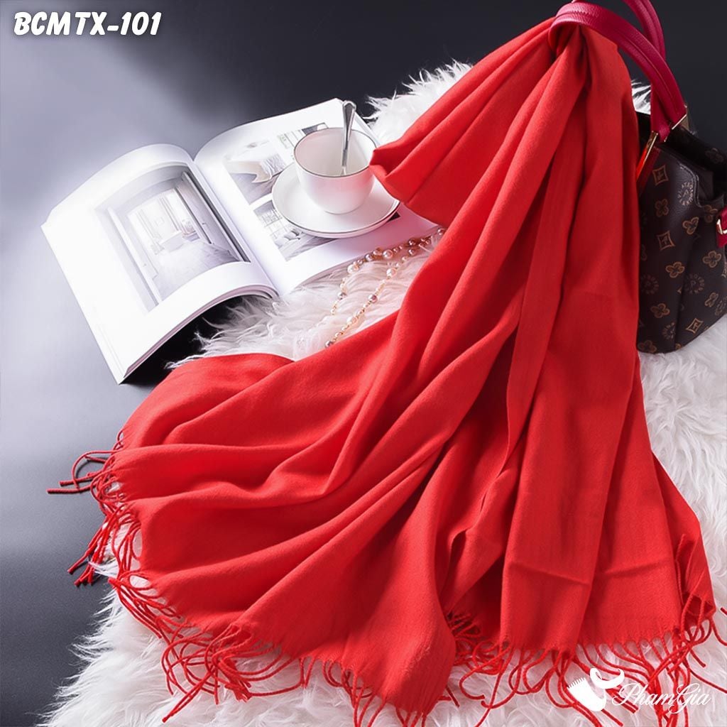 Khăn Choàn Cashmere Trơn - Hàng Ưu Đãi (BCMTX101)
