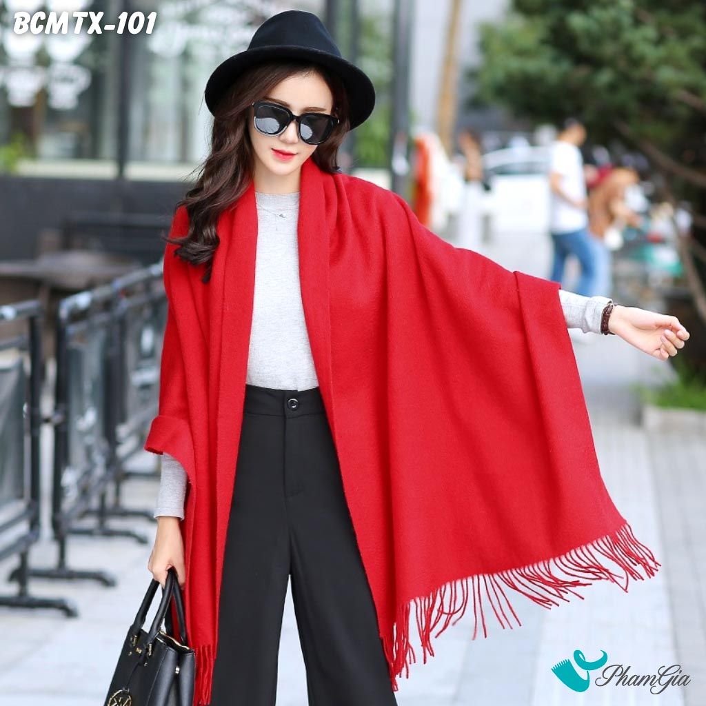 Khăn Choàn Cashmere Trơn - Hàng Ưu Đãi (BCMTX101)