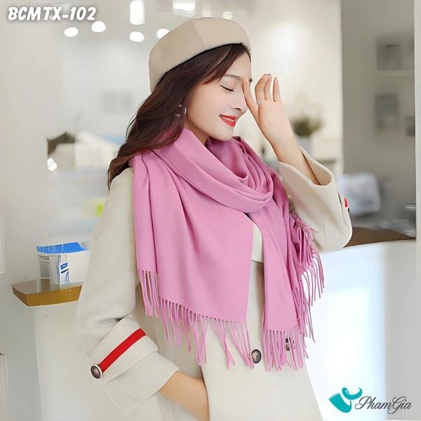 Khăn Choàn Cashmere Trơn  (BCMTX102)
