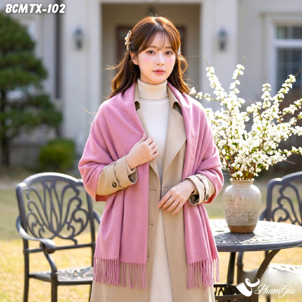Khăn Choàng Cashmere Trơn (BCMTX102)