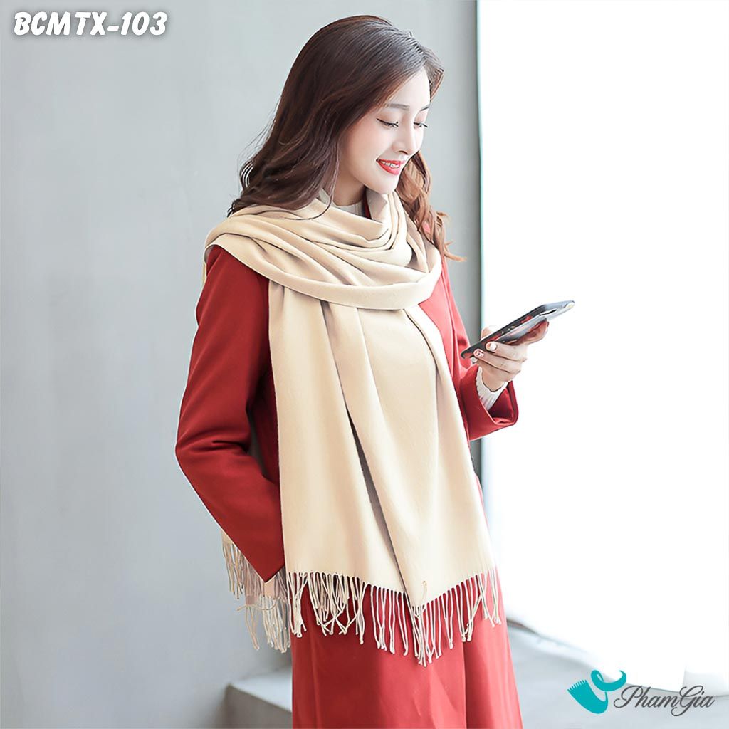 Khăn Choàn Cashmere Trơn - Hàng Ưu Đãi (BCMTX103)