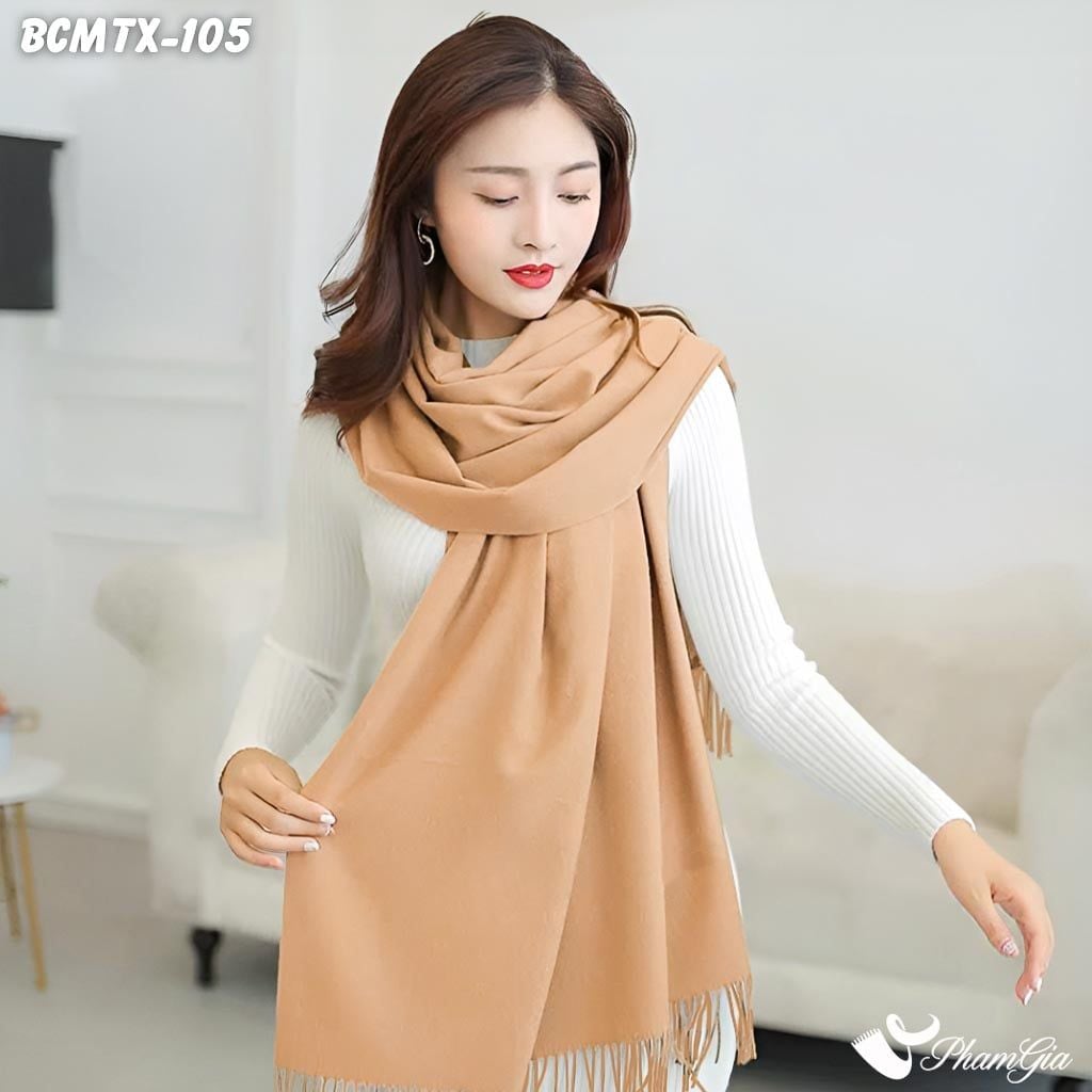 Khăn Choàn Cashmere Trơn - Hàng Ưu Đãi (BCMTX105)
