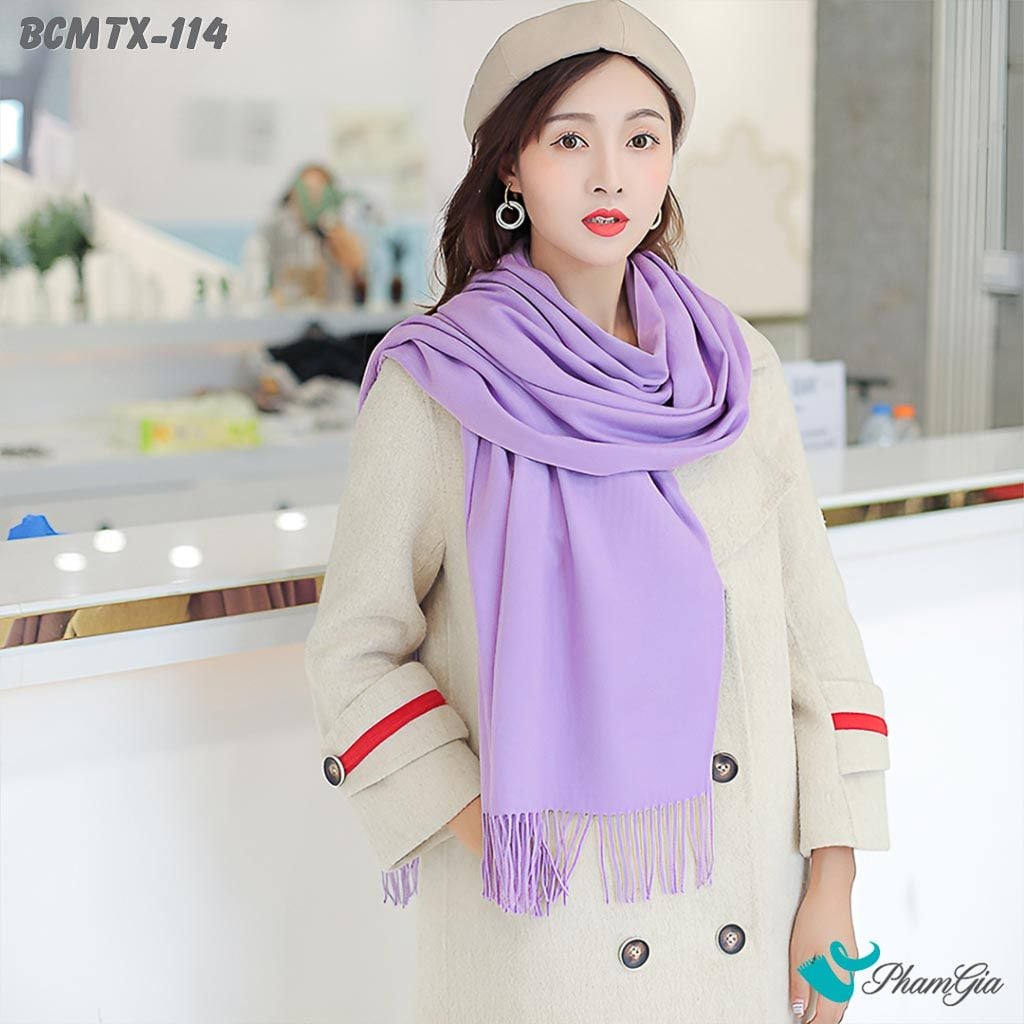 Khăn Choàn Cashmere Trơn - Hàng Ưu Đãi (BCMTX114)