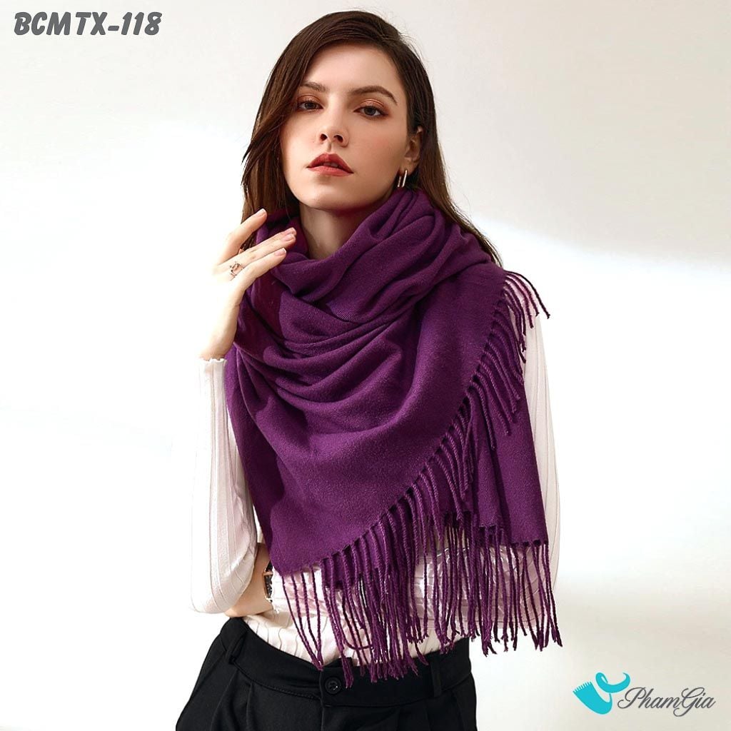 Khăn Choàn Cashmere Trơn - Hàng Ưu Đãi (BCMTX118)