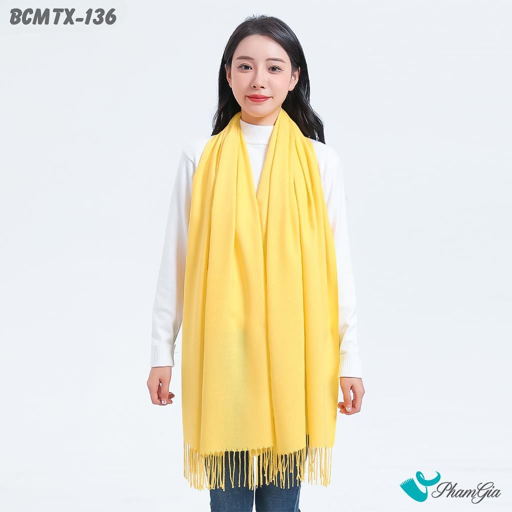 Khăn Choàn Cashmere Trơn - Hàng Ưu Đãi (BCMTX136)