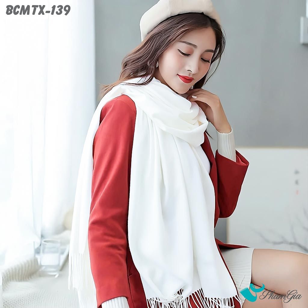 Khăn Choàn Cashmere Trơn - Hàng Ưu Đãi (BCMTX139)